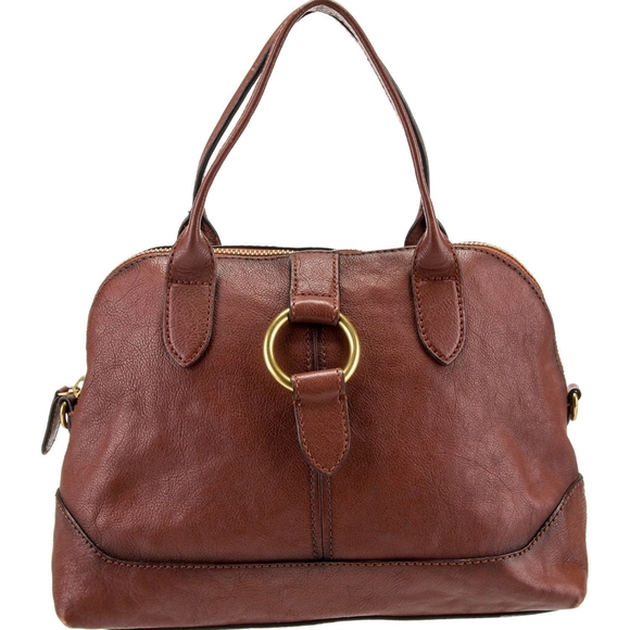 Frye Ring Dome Leather Satchel Bag - Picture 2 of 14